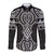 Ma Maori Ta Moko Poutama Art Long Sleeve Button Shirt