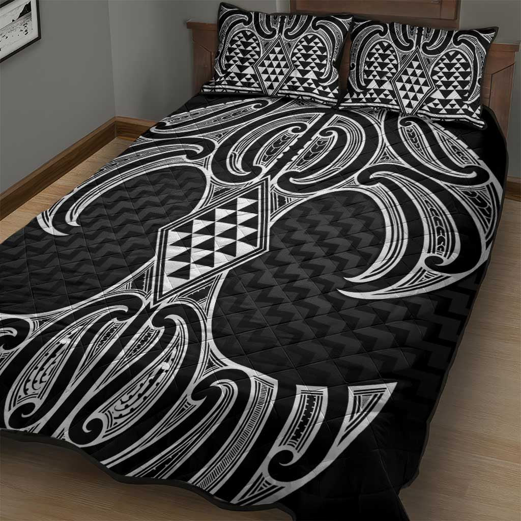 Ma Maori Ta Moko Poutama Art Quilt Bed Set LT9 - Polynesian Pride
