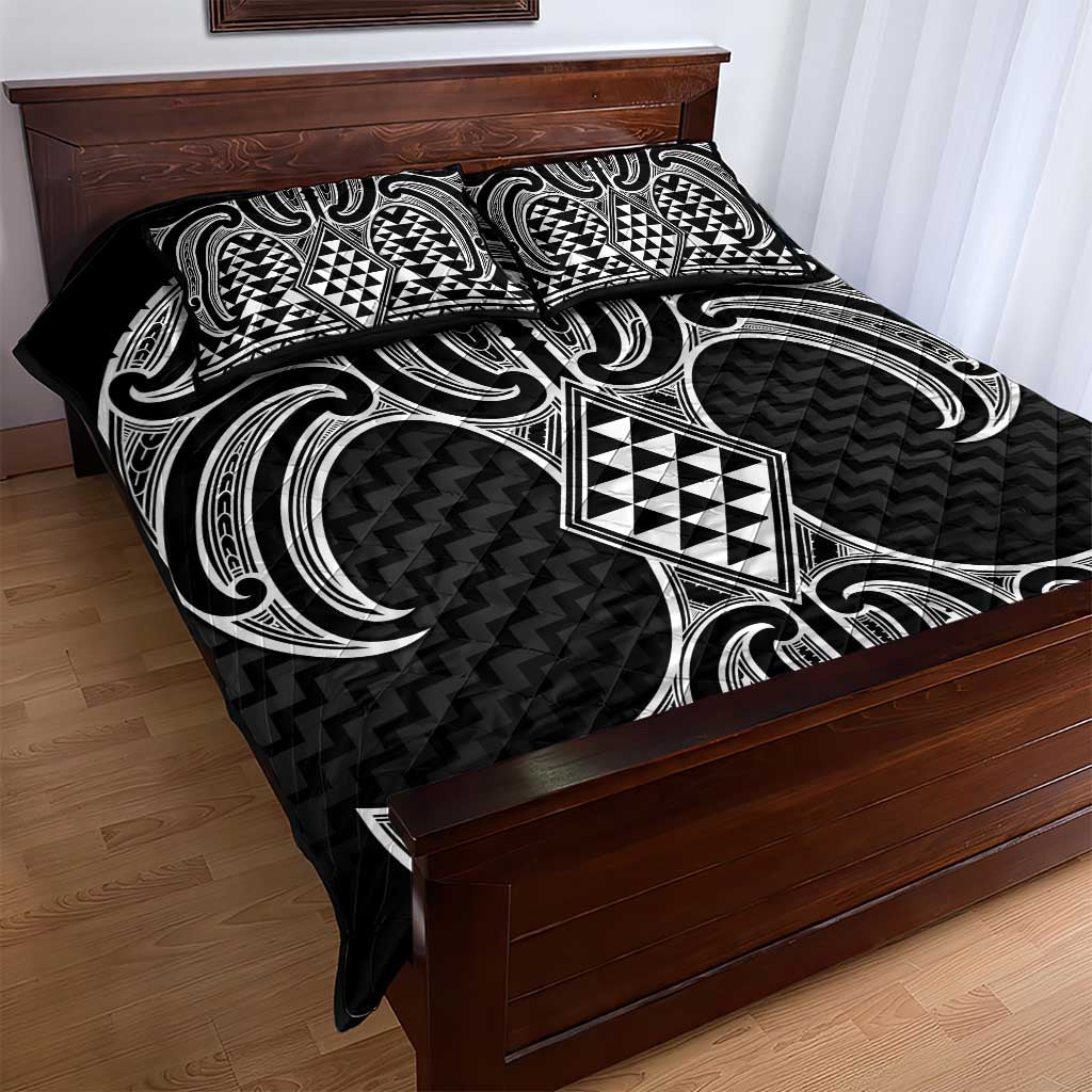 Ma Maori Ta Moko Poutama Art Quilt Bed Set LT9 - Polynesian Pride