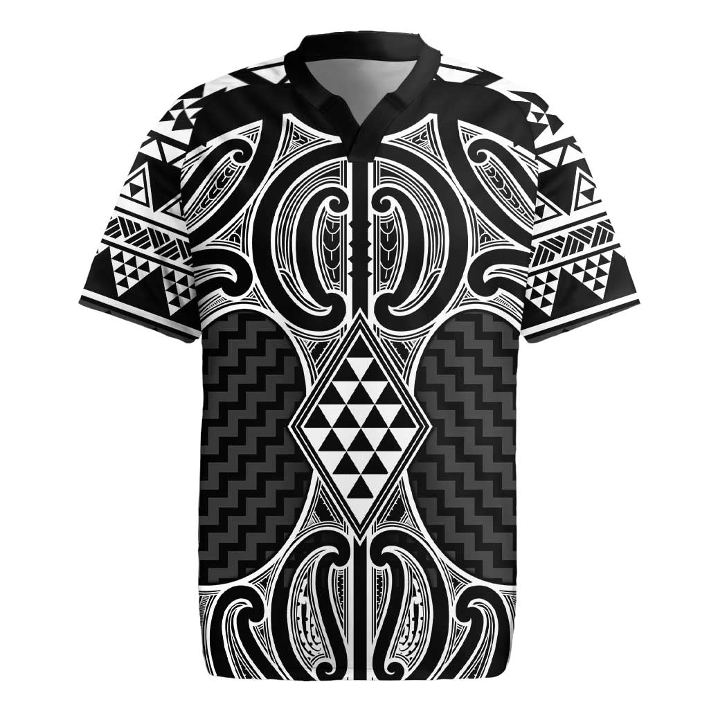 Ma Maori Ta Moko Poutama Art Rugby Jersey