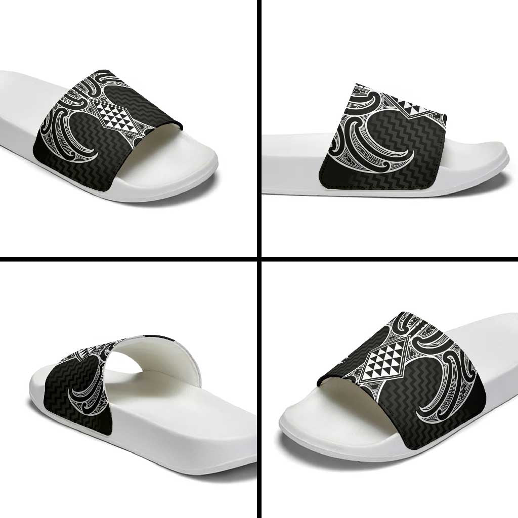 Ma Maori Ta Moko Poutama Art Slide Sandals - Polynesian Pride