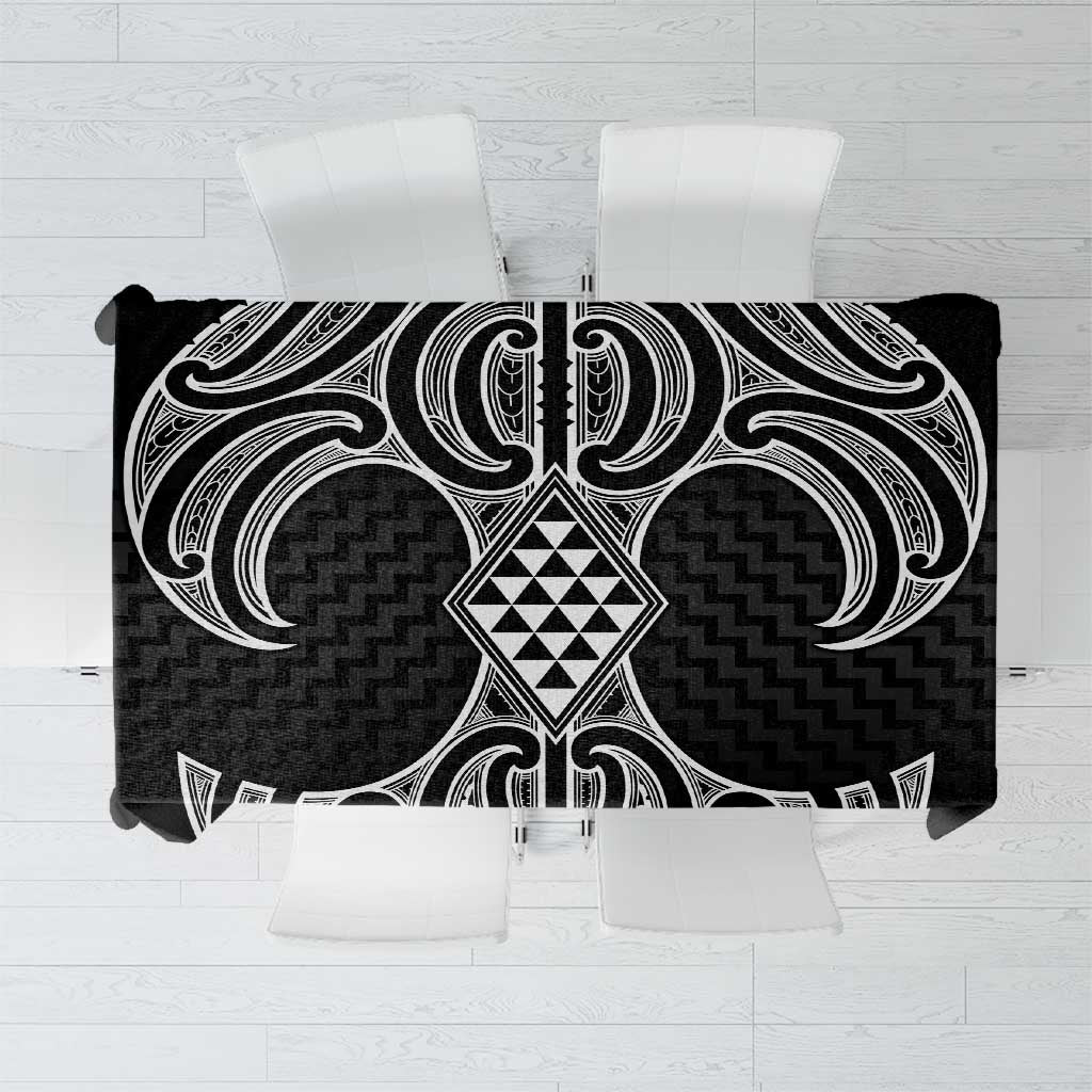 Ma Maori Ta Moko Poutama Art Tablecloth LT9 White - Polynesian Pride