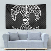 Ma Maori Ta Moko Poutama Art Tapestry