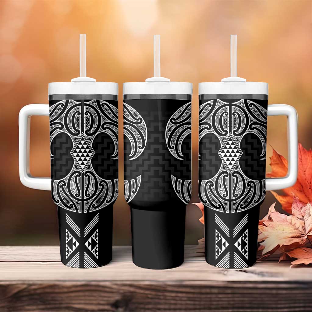 Ma Maori Ta Moko Poutama Art Tumbler With Handle