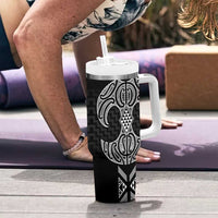 Ma Maori Ta Moko Poutama Art Tumbler With Handle