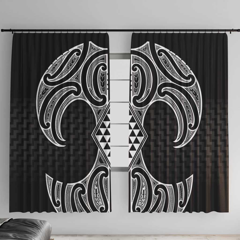 Ma Maori Ta Moko Poutama Art Window Curtain
