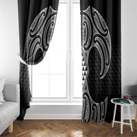 Ma Maori Ta Moko Poutama Art Window Curtain
