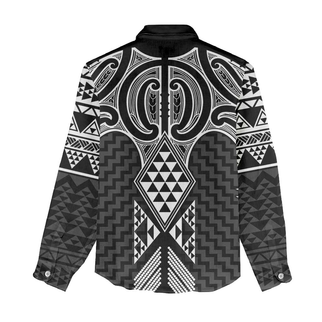 Ma Maori Ta Moko Poutama Art Women Casual Shirt