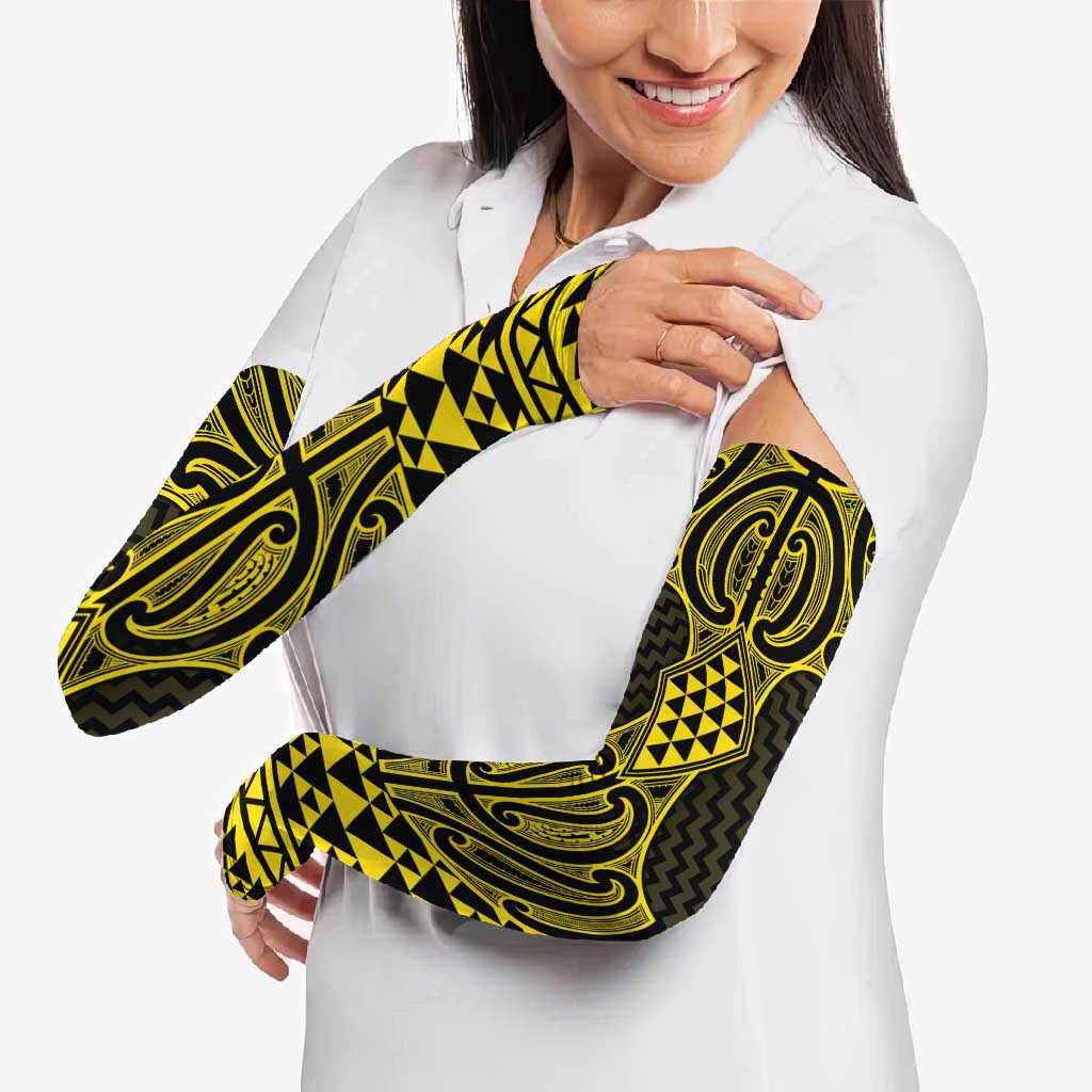 Mahi-dawg Maori Ta Moko Poutama Art Arm Sleeves - Polynesian Pride