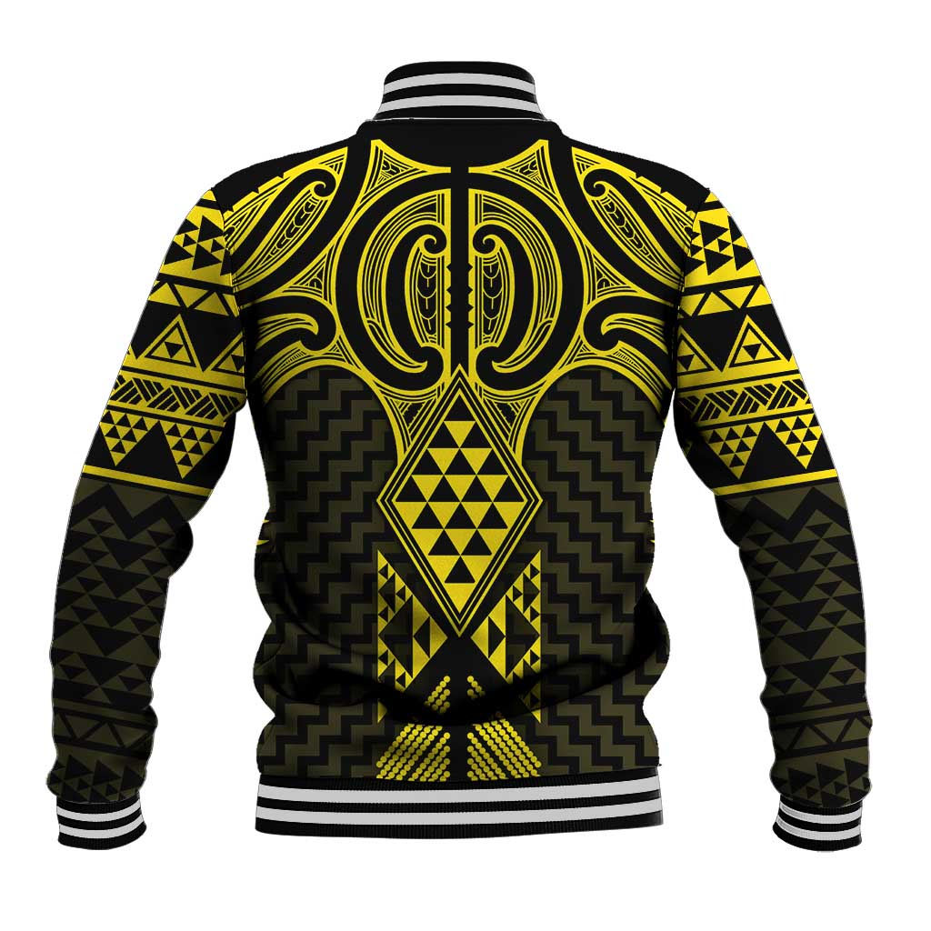 Mahi-dawg Maori Ta Moko Poutama Art Baseball Jacket