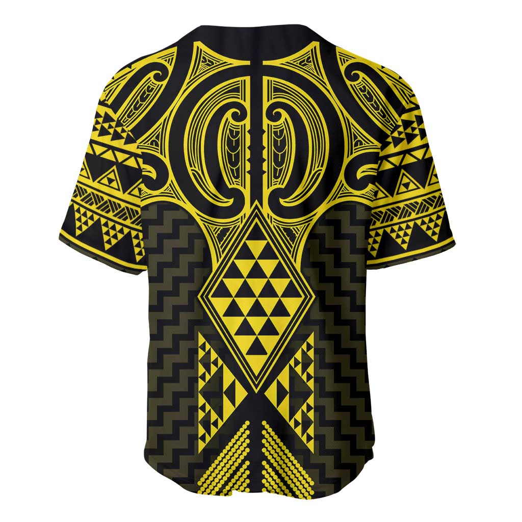 Mahi-dawg Maori Ta Moko Poutama Art Baseball Jersey