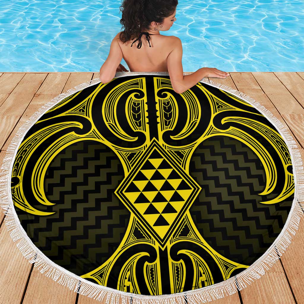 Mahi-dawg Maori Ta Moko Poutama Art Beach Blanket LT9 - Polynesian Pride