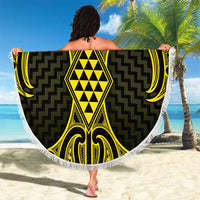 Mahi-dawg Maori Ta Moko Poutama Art Beach Blanket LT9 - Polynesian Pride
