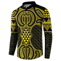 Mahi-dawg Maori Ta Moko Poutama Art Button Sweatshirt LT9 - Polynesian Pride