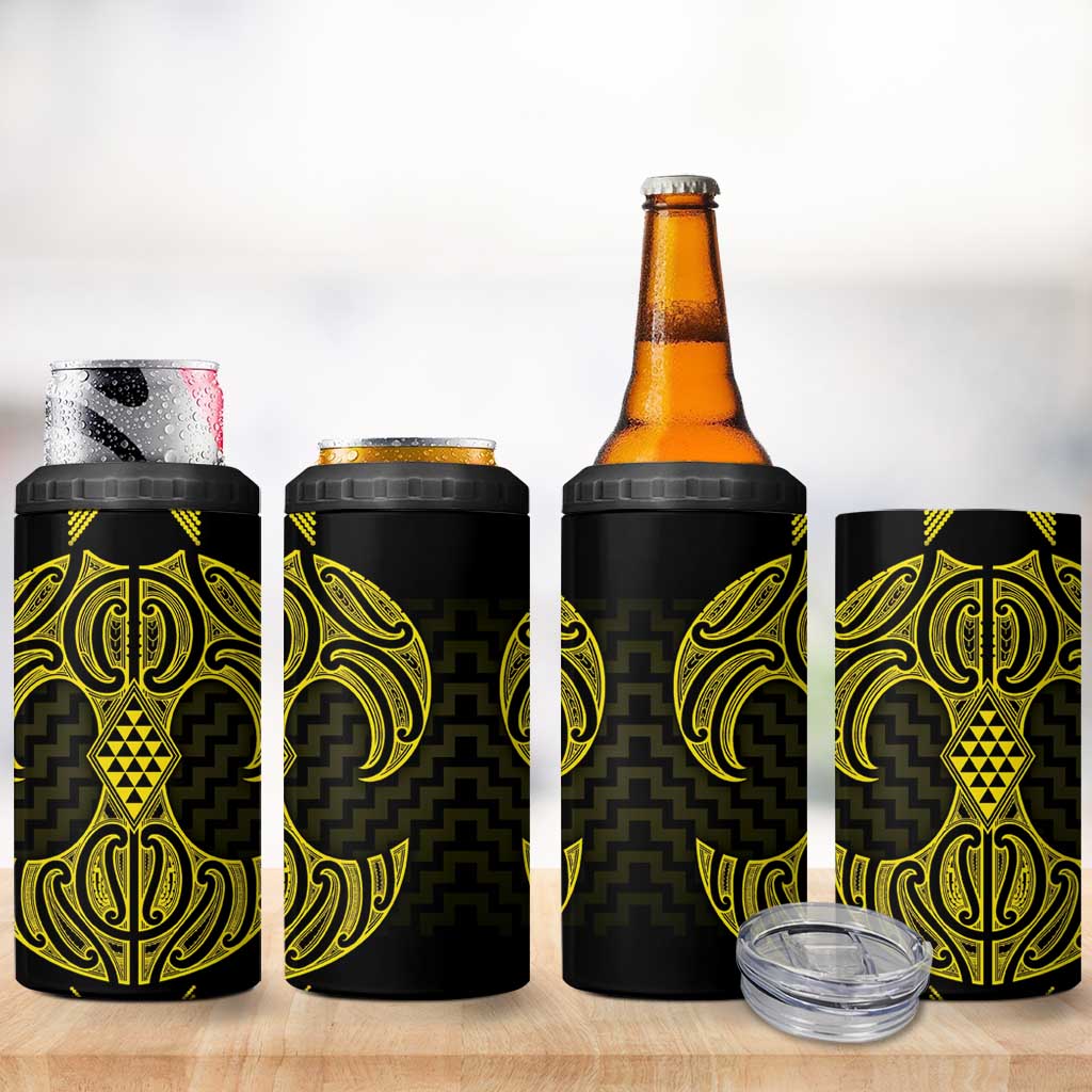 Mahi-dawg Maori Ta Moko Poutama Art 4 in 1 Can Cooler Tumbler LT9 - Polynesian Pride
