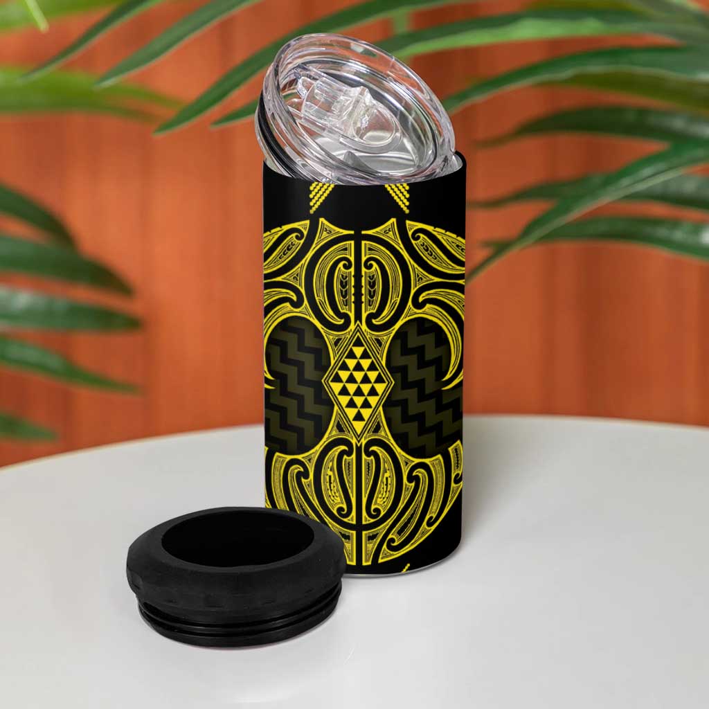 Mahi-dawg Maori Ta Moko Poutama Art 4 in 1 Can Cooler Tumbler LT9 - Polynesian Pride