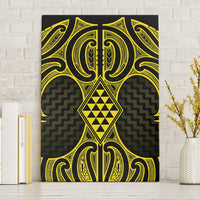 Mahi-dawg Maori Ta Moko Poutama Art Canvas Wall Art LT9 Without Frame Yellow - Polynesian Pride