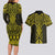 Mahi-dawg Maori Ta Moko Poutama Art Couples Matching Long Sleeve Bodycon Dress and Hawaiian Shirt