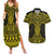 Mahi-dawg Maori Ta Moko Poutama Art Couples Matching Summer Maxi Dress and Hawaiian Shirt