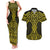 Mahi-dawg Maori Ta Moko Poutama Art Couples Matching Tank Maxi Dress and Hawaiian Shirt