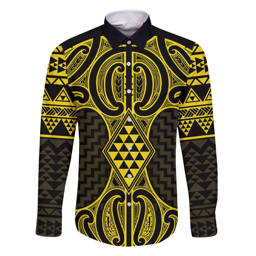 Mahi-dawg Maori Ta Moko Poutama Art Family Matching Short Sleeve Bodycon Dress and Hawaiian Shirt