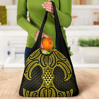 Mahi-dawg Maori Ta Moko Poutama Art Grocery Bag LT9 - Polynesian Pride