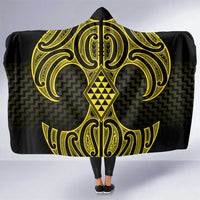 Mahi-dawg Maori Ta Moko Poutama Art Hooded Blanket LT9 One Size Yellow - Polynesian Pride