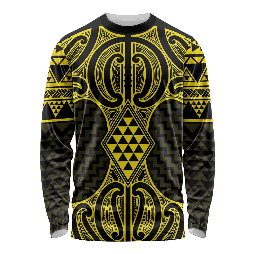 Mahi-dawg Maori Ta Moko Poutama Art Long Sleeve Shirt