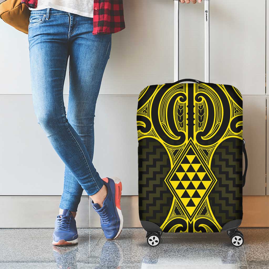 Mahi-dawg Maori Ta Moko Poutama Art Luggage Cover