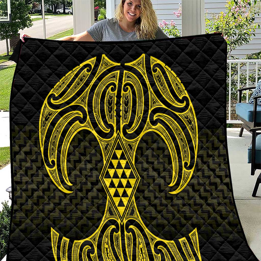 Mahi-dawg Maori Ta Moko Poutama Art Quilt