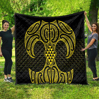 Mahi-dawg Maori Ta Moko Poutama Art Quilt