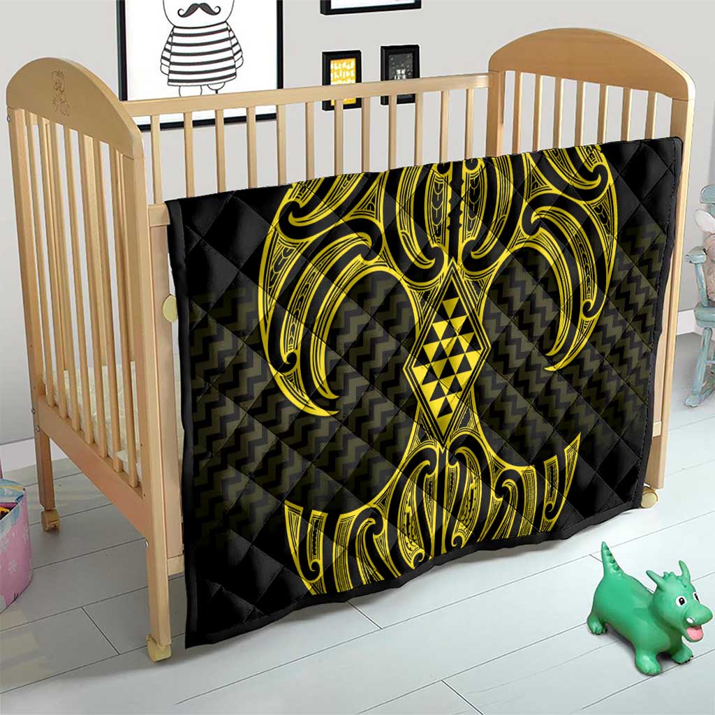 Mahi-dawg Maori Ta Moko Poutama Art Quilt