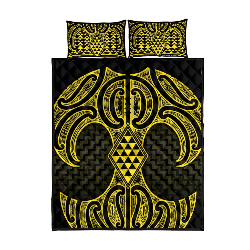 Mahi-dawg Maori Ta Moko Poutama Art Quilt Bed Set LT9 - Polynesian Pride