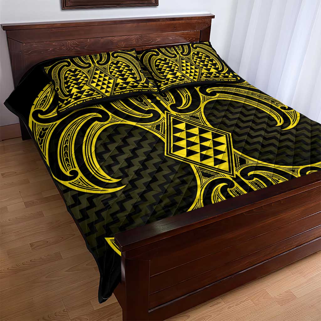 Mahi-dawg Maori Ta Moko Poutama Art Quilt Bed Set LT9 - Polynesian Pride