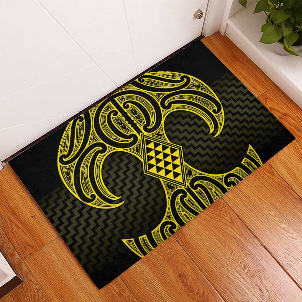 Mahi-dawg Maori Ta Moko Poutama Art Rubber Doormat LT9 - Polynesian Pride