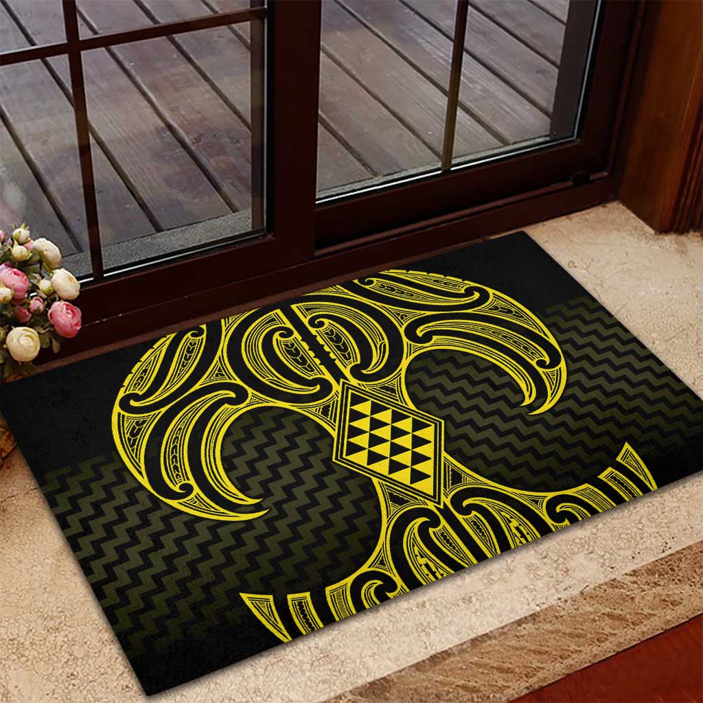 Mahi-dawg Maori Ta Moko Poutama Art Rubber Doormat LT9 - Polynesian Pride