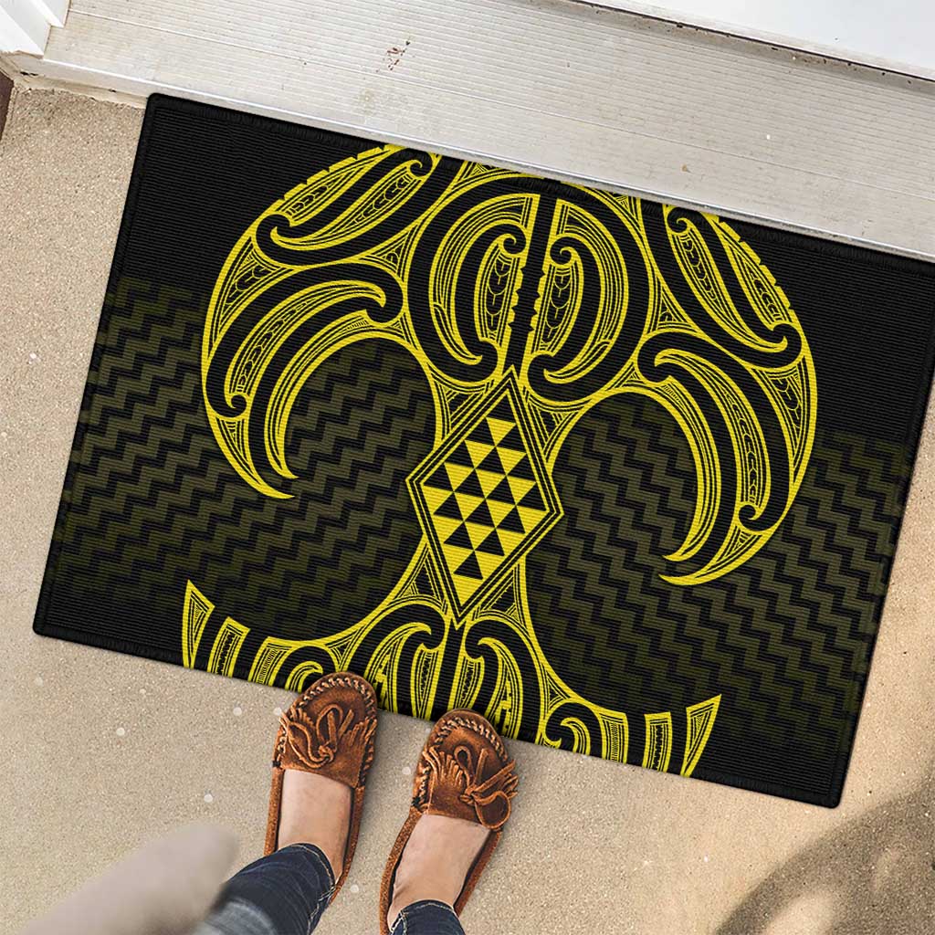 Mahi-dawg Maori Ta Moko Poutama Art Rubber Doormat LT9 - Polynesian Pride