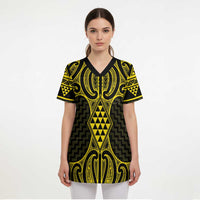 Mahi-dawg Maori Ta Moko Poutama Art Scrub Top - Polynesian Pride