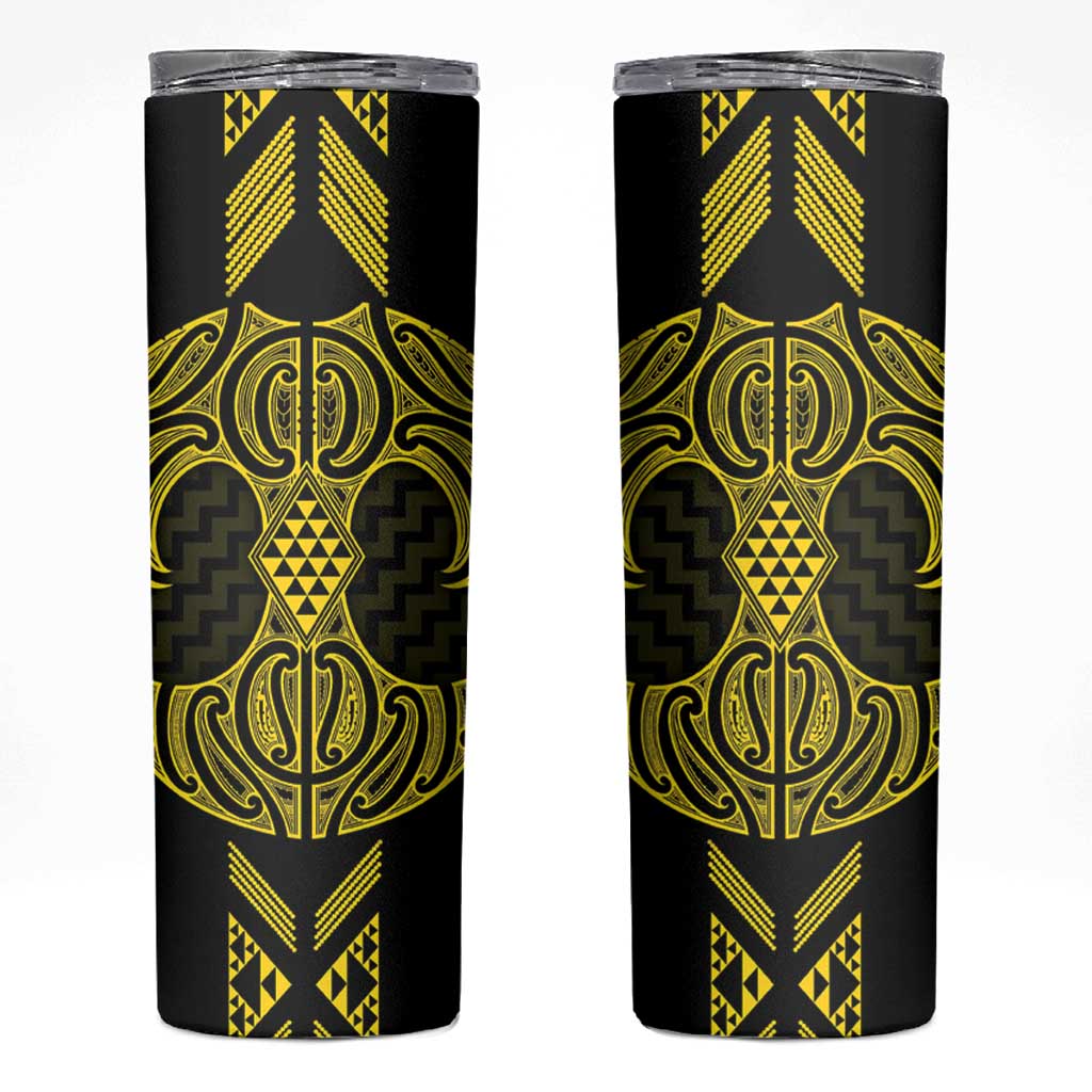 Mahi-dawg Maori Ta Moko Poutama Art Skinny Tumbler