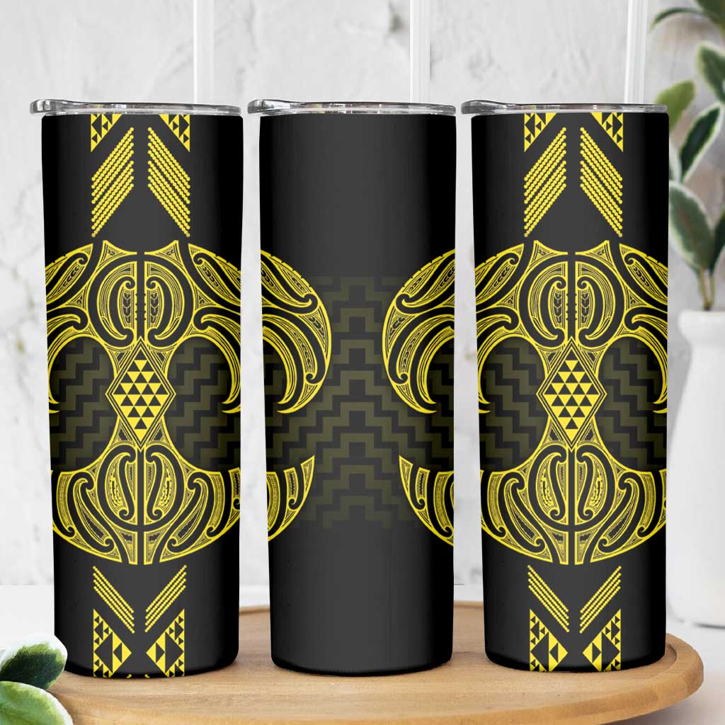 Mahi-dawg Maori Ta Moko Poutama Art Skinny Tumbler