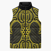 Mahi-dawg Maori Ta Moko Poutama Art Sleeveless Puffer Jacket - Polynesian Pride