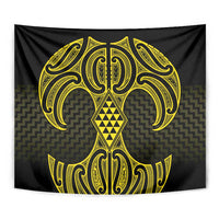 Mahi-dawg Maori Ta Moko Poutama Art Tapestry