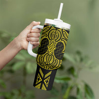 Mahi-dawg Maori Ta Moko Poutama Art Tumbler With Handle