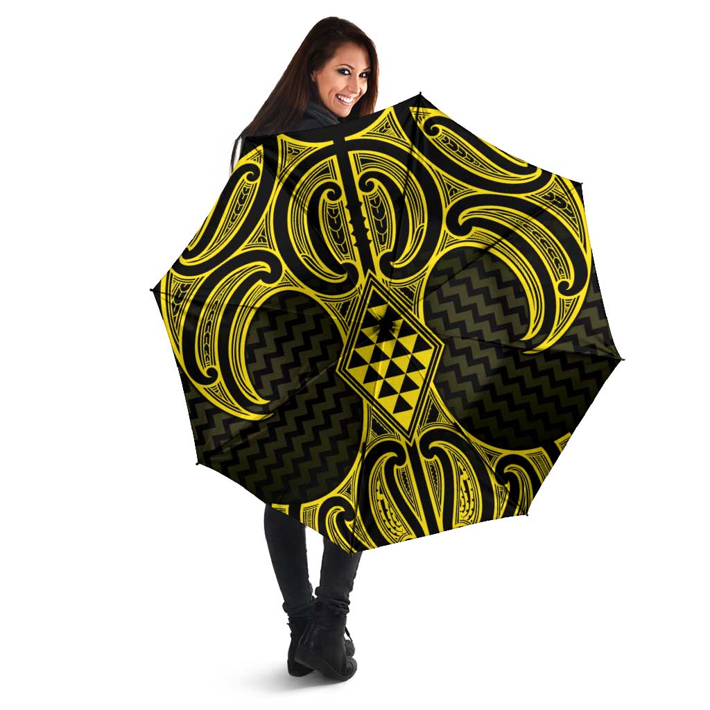 Mahi-dawg Maori Ta Moko Poutama Art Umbrella - Polynesian Pride