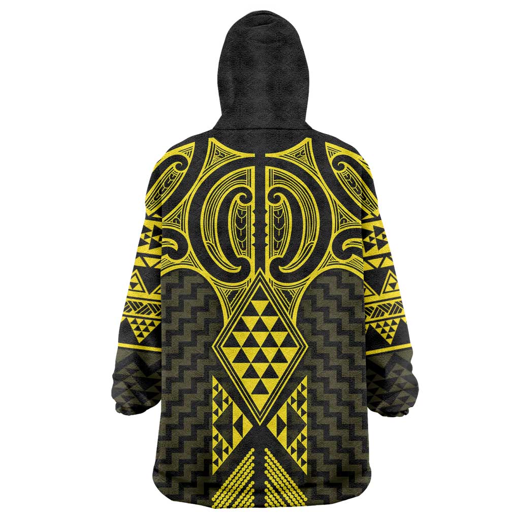 Mahi-dawg Maori Ta Moko Poutama Art Wearable Blanket Hoodie LT9 - Polynesian Pride