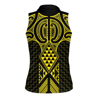 Mahi-dawg Maori Ta Moko Poutama Art Women Sleeveless Polo Shirt