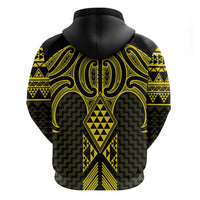 Mahi-dawg Maori Ta Moko Poutama Art Zip Hoodie