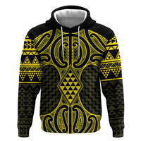 Mahi-dawg Maori Ta Moko Poutama Art Zip Hoodie