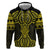 Mahi-dawg Maori Ta Moko Poutama Art Zip Hoodie