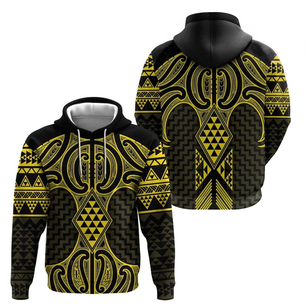 Mahi-dawg Maori Ta Moko Poutama Art Zip Hoodie